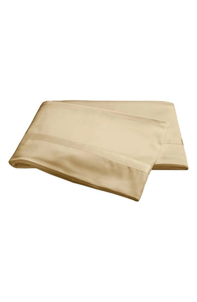 Shop Matouk Nocturne 600 Thread Count Flat Sheet In Honey