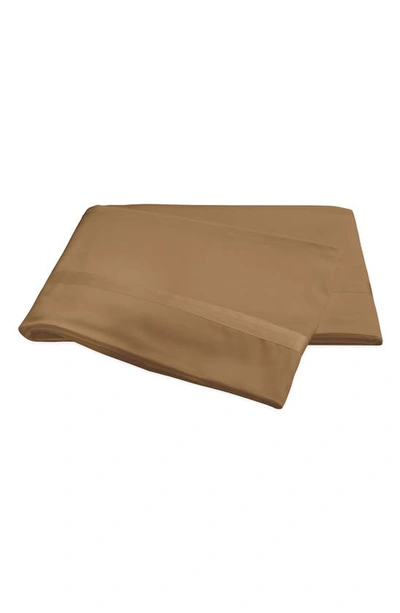 Shop Matouk Nocturne 600 Thread Count Flat Sheet In Bronze