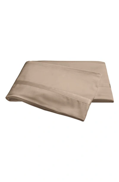 Shop Matouk Nocturne 600 Thread Count Flat Sheet In Khaki