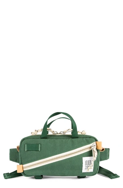 Shop Topo Designs Mini Quick Pack Belt Bag In Forest Canvas