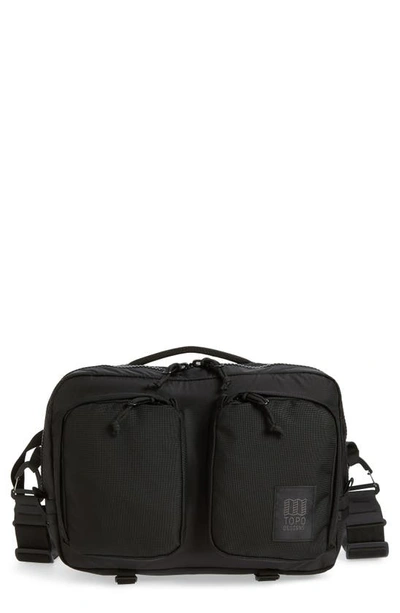 Shop Topo Designs Global Water Repellent Briefcase In Ballistic Black