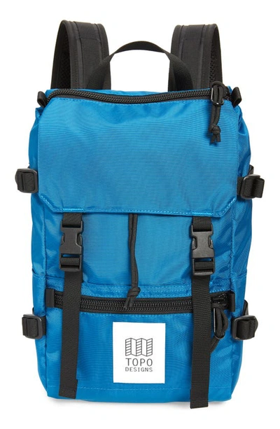 Shop Topo Designs Mini Rover Backpack In Blue/blue