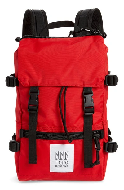 Shop Topo Designs Mini Rover Backpack In Red/red