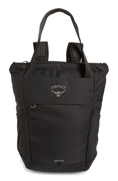 Shop Osprey Daylite Water Repellent Tote Pack In Black