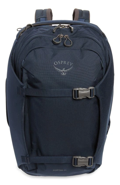 Shop Osprey Porter 46l Travel Backpack In Petunia Blue