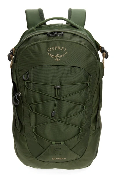 Shop Osprey Quasar Backpack In Gopher Green
