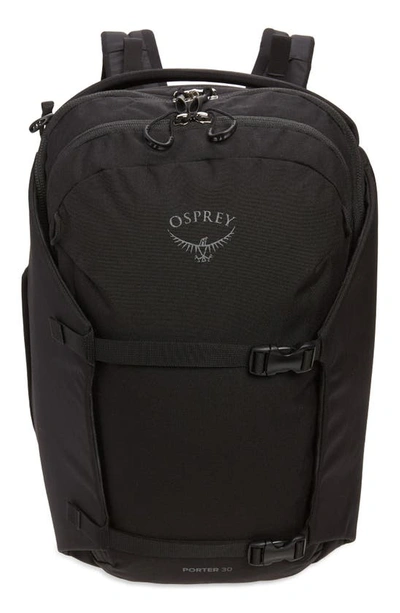 Shop Osprey Porter 30l Travel Backpack In Black