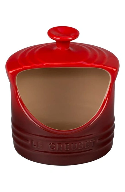 Shop Le Creuset Salt Crock In Cerise