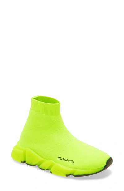 Shop Balenciaga Kids' Speed Sock Sneaker In Yellow