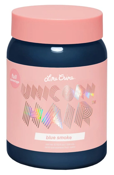 Shop Lime Crime Unicorn Hair Full Coverage Semi-permanent Hair Color In Blue Smoke