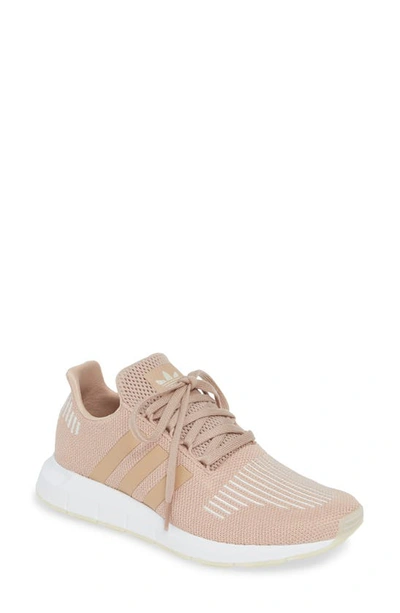 Shop Adidas Originals Swift Run Sneaker In Ash Pearl/ Off White/ White