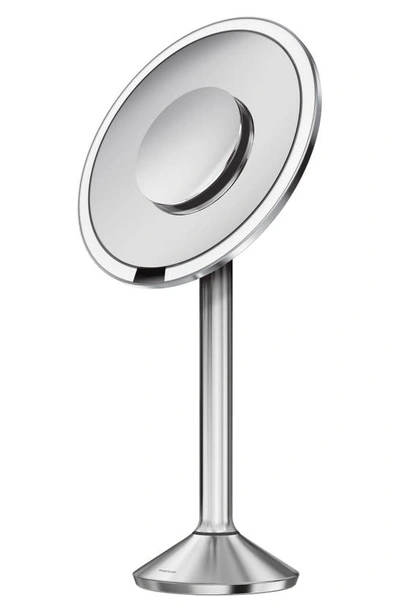 Shop Simplehuman 8 Inch Round Sensor Makeup Mirror Pro In Stainless Steel