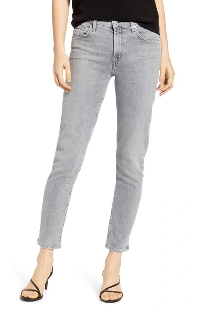 Shop Agolde Toni High Waist Ankle Straight Leg Jeans In Mirror