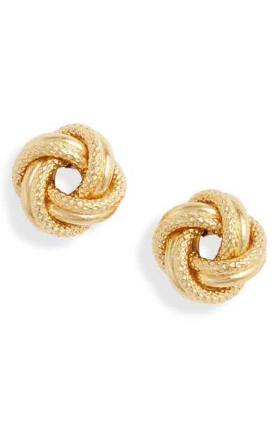 Shop Bony Levy 14k Gold Knot Stud Earrings In Yellow Gold