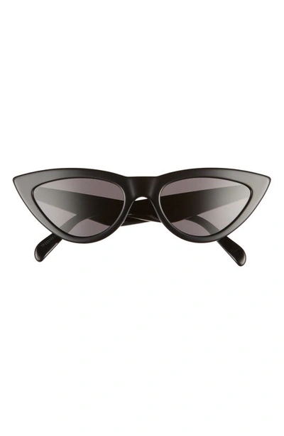 Shop Celine 56mm Cat Eye Sunglasses In Black/ Smoke