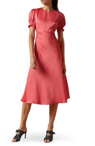 Shop Ted Baker Blaer Bias Midi Dress In Pink