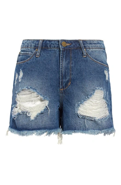 Shop Articles Of Society Meredith Distressed Denim Shorts In Newton