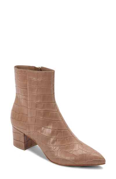 Shop Dolce Vita Bel Bootie In Cafe Croco Print Leather