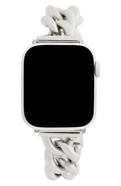 Shop Rebecca Minkoff Curb Link Apple Watch® Bracelet Strap In Silver