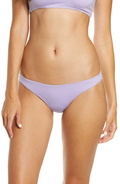 Shop Frankies Bikinis Olivia Metallic Bikini Bottoms In Lilac