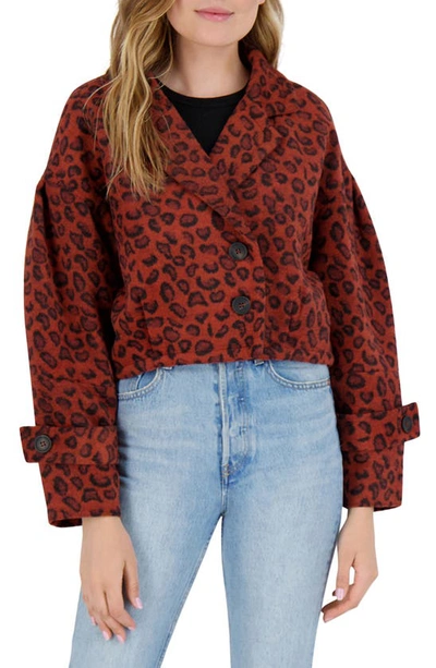 Shop Bb Dakota Wow Moment Crop Jacket In Rust