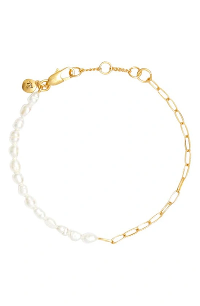 Shop Madewell Freshwater Pearl Chain Bracelet