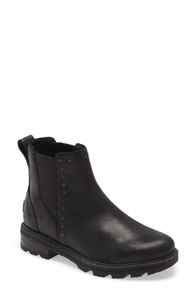 Shop Sorel Lennox Waterproof Chelsea Boot In Black