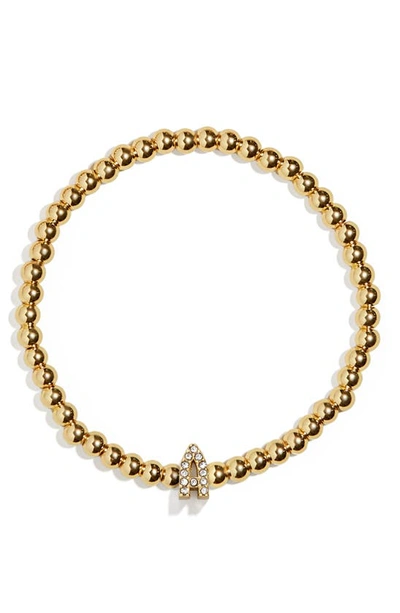 Shop Baublebar Pisa Pavé Initial Bracelet In Gold A