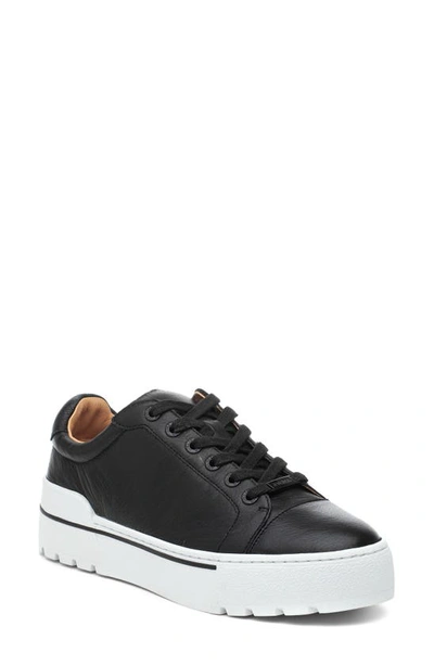 Shop Jslides Eve Platform Sneaker In Black Leather