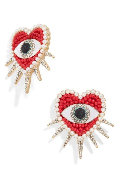 Baublebar Jicho Evil Eye Burst Statement Stud Earrings In Red