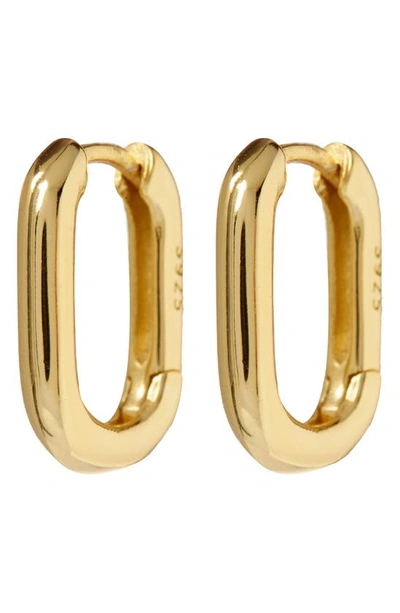 Luv Aj Chain Link 14k Gold-plated Huggie Hoop Earrings In Metallic Gold