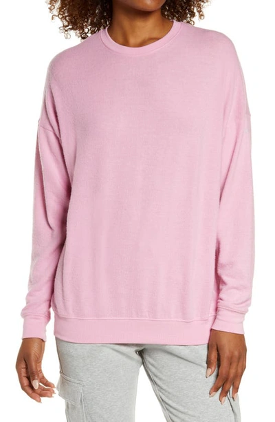 Shop Alo Yoga Soho Pullover In Parisian Pink