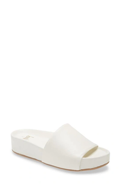 Shop Beek Pelican Platform Slide Sandal In White