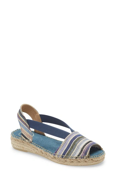 Shop Toni Pons Estel Espadrille Wedge Sandal In Blue Fabric