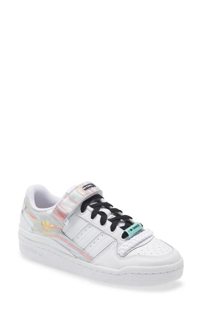 Shop Adidas Originals Forum Low Sneaker In Ftwr White/ Frozen Green