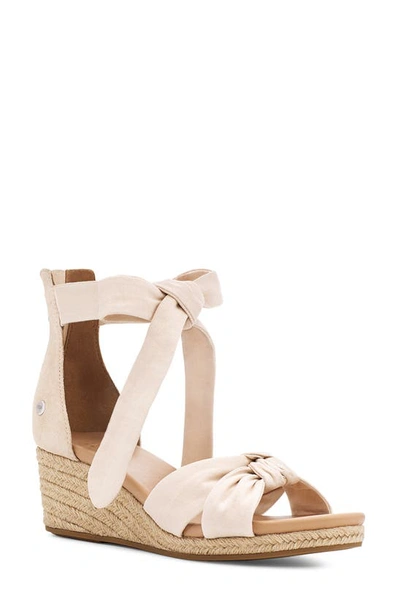 Shop Ugg Yarrow Espadrille Wedge Sandal In Natural Canvas