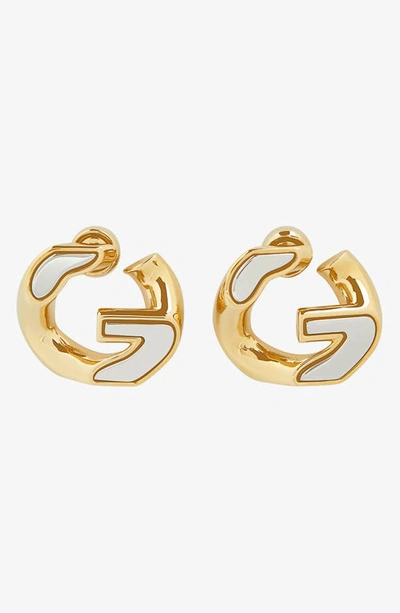 Shop Givenchy G Chain Earrings In Gold Yellow/ Silver Grey
