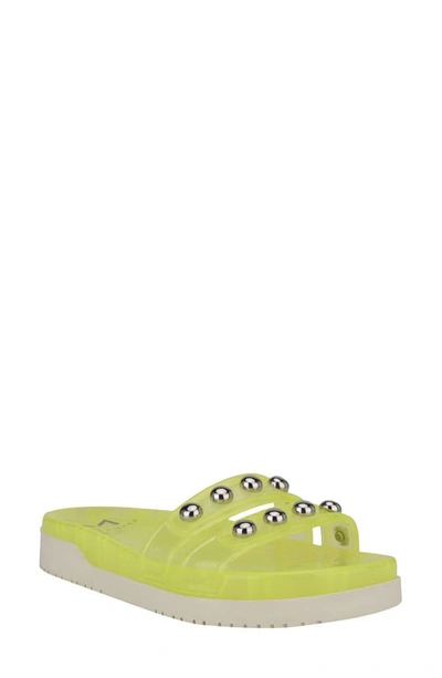 Shop Marc Fisher Ltd Trent Slide Sandal In Clear Yellow