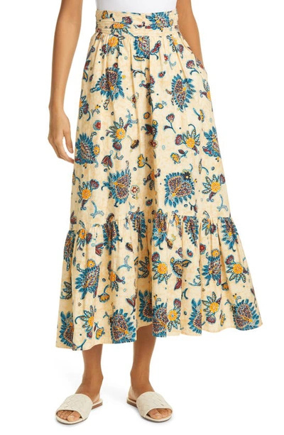 Shop A.l.c Lucie Maxi Skirt In Apricot