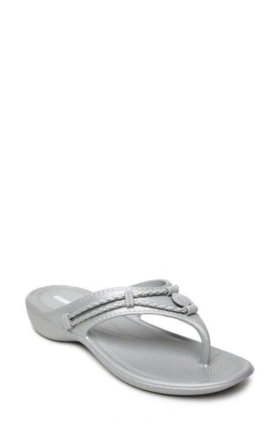 Shop Minnetonka Silverthorne Prism Flip Flop In Grey