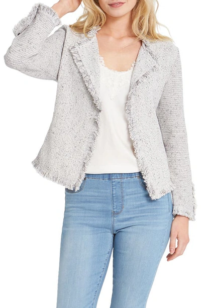 Shop Nic + Zoe Fringe Mix Knit Jacket In Sugar Cookie