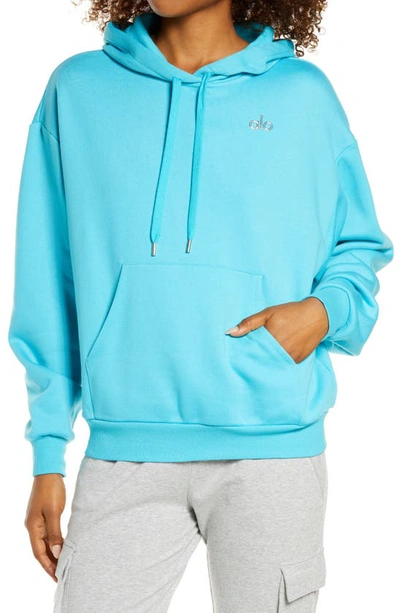 Shop Alo Yoga Accolade Hoodie In Bright Aqua