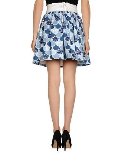 Shop Olympia Le-tan Mini Skirt In Blue