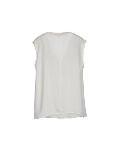 Shop Michael Michael Kors Silk Top In Ivory