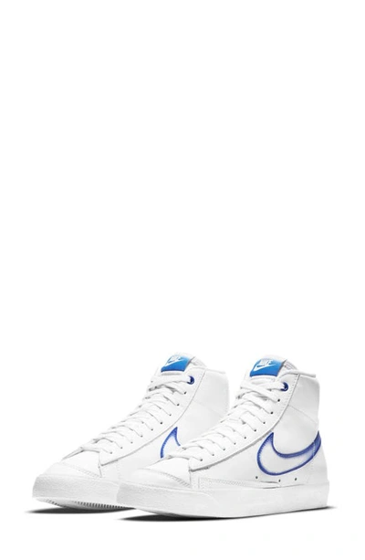 Shop Nike Blazer Mid '77 High Top Sneaker In White/ Hyper Royal
