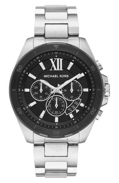 Shop Michael Kors Brecken Chronograph Bracelet Watch, 45mm In Stainless