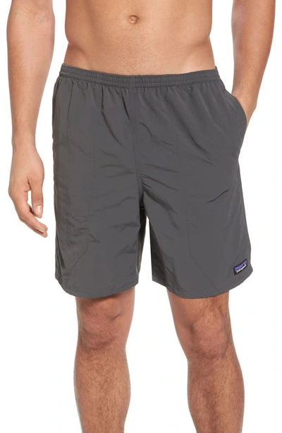 Shop Patagonia Baggies 7-inch Swim Trunks In Forge Grey