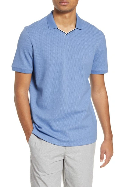 Shop Ted Baker Kondez Johnny Collar Polo In Mid Blue