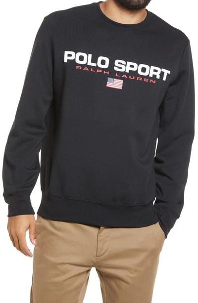 Shop Polo Ralph Lauren Polo Sport Crewneck Sweatshirt In Polo Black