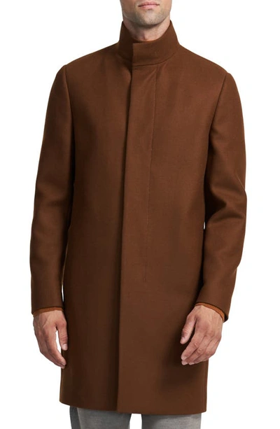 Shop Theory Belvin Wool Blend Coat In Hazel